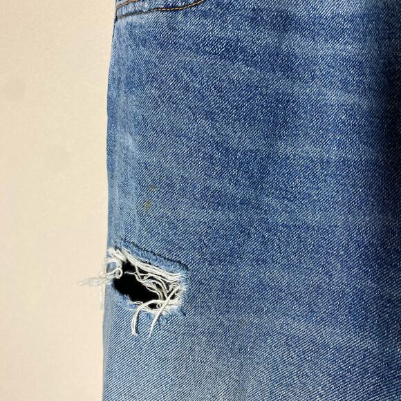 Zara Women's Distressed High Rise Straight Leg Jeans Size 6 - Picture 5 of 13